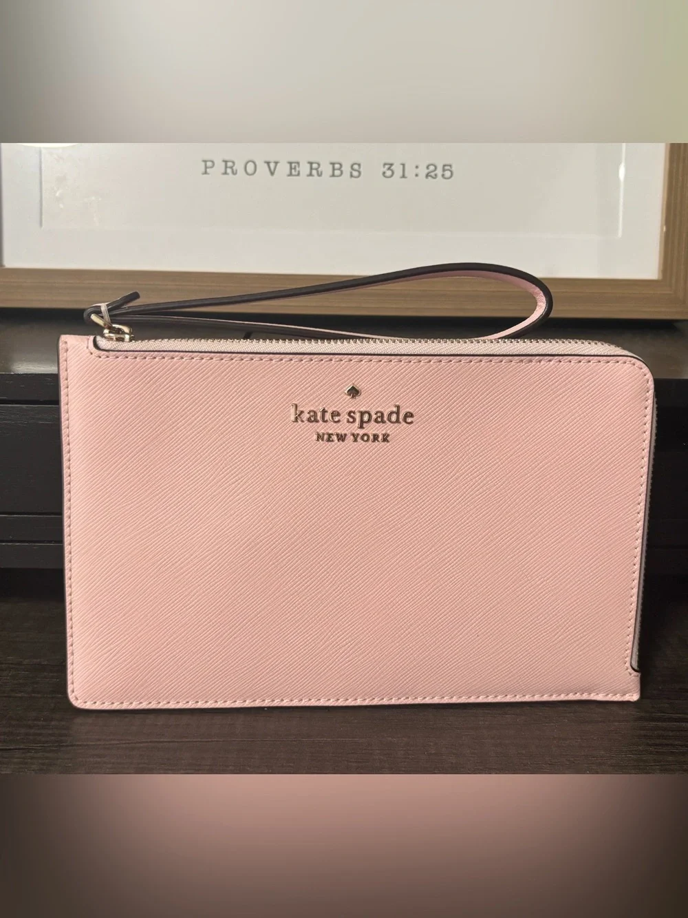Kate Spade Staci Medium L-Zip Wristlet in Saffiano Leather